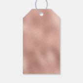 Glam Rose Gold Glitzer Geschenkanhänger (Rückseite)