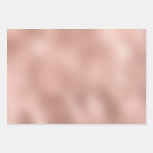 Glam Rose Gold Glitzer Geschenkpapier Set (Vorderseite 2)