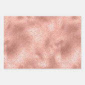Glam Rose Gold Glitzer Geschenkpapier Set (Vorderseite 3)