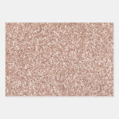 Glam Rose Gold Glitzer Leopard Geschenkpapier Set (Vorderseite 3)