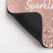 Glam Rose Gold Glitzer Mousepad (Ecke)