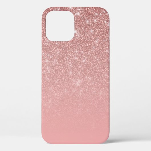 Glam Rose Gold Glitzer Rosa Farbe Case-Mate iPhone Hülle (Rückseite)