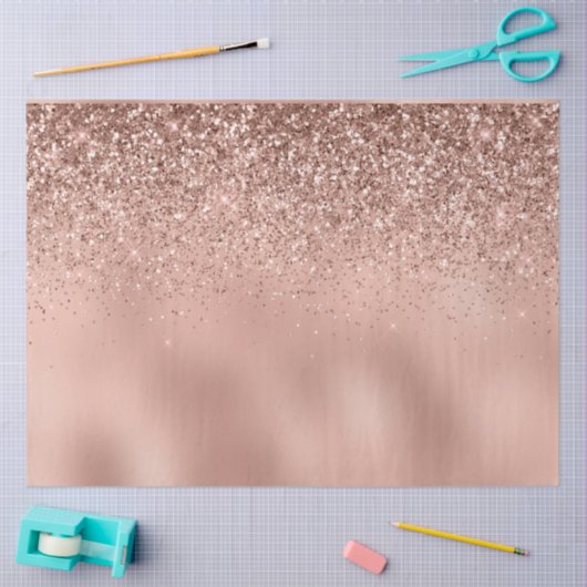 Glam Rose Gold Glitzer Seidenpapier (Basteln)