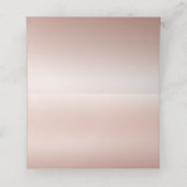 Glam Rose Gold Glitzer Tropfen Elegante Personalis Platzkarte (Innenseite Aufgefaltet)