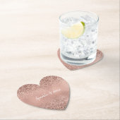 Glam Rose Gold Glitzer Untersetzer (Vor Ort)