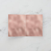 Glam Rose Gold Glitzer Vielen Dank Karte (Innenseite)