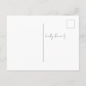 Glam Rose Gold Glitzer Wedding Abend Party Einladungspostkarte (Rückseite)