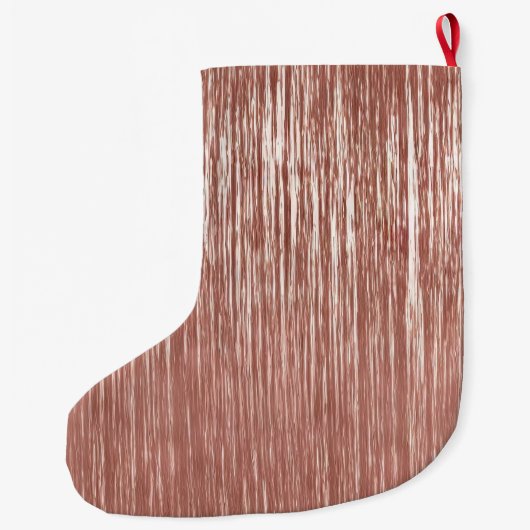 Glam Rose Gold Glitzy Sparkle Name Großer Weihnachtsstrumpf (Rückseite)