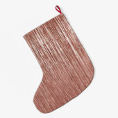 Glam Rose Gold Glitzy Sparkle Name Großer Weihnachtsstrumpf (Rückseite (Hängend))