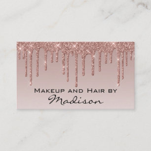 Glam Rose Gold Imitate Glitzer Tropfen Makeup Kün Visitenkarte