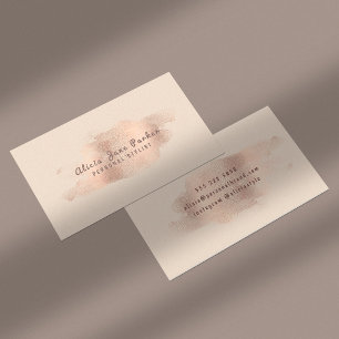 Glam Rose Gold Kupferfolie   Persönlicher Stylist Visitenkarte