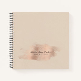 Glam Rose Gold Kupferfolie | Skizzen und Ideen Notizblock