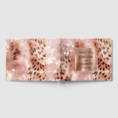 Glam Rose Gold Leopard Wedding Gästebuch (Voll)