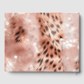 Glam Rose Gold Leopard Wedding Gästebuch (Rückseite)