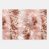 Glam Rose Gold Leopard Wedding Geschenkpapier Set (Vorderseite 3)