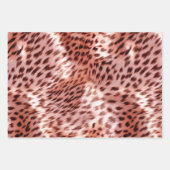 Glam Rose Gold Leopard Wedding Geschenkpapier Set (Vorderseite 2)