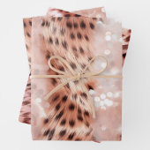 Glam Rose Gold Leopard Wedding Geschenkpapier Set (Beispiel)