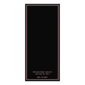 Glam Rose Gold Lippen & Black Price List Services Werbekarte (Hinten)