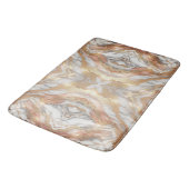 Glam Rose Gold Luxuriöse Trendy Marble Butterfly Badematte (Schrägansicht)