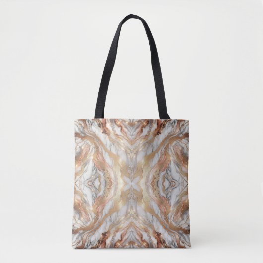 Glam Rose Gold Luxuriöse Trendy Marble Butterfly Tasche (Vorderseite)
