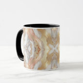 Glam Rose Gold Luxuriöse Trendy Marble Butterfly Tasse (Vorderseite Links)