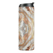 Glam Rose Gold Luxuriöse Trendy Marble Butterfly Thermosbecher (Nach links gedreht)