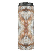 Glam Rose Gold Luxuriöse Trendy Marble Butterfly Thermosbecher (Rückseite)
