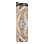 Glam Rose Gold Luxuriöse Trendy Marble Butterfly Thermosbecher (Nach rechts gedreht)