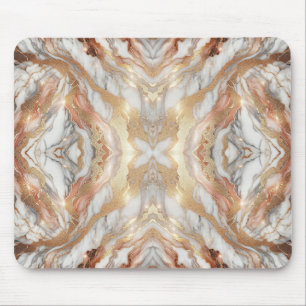 Glam Rose Gold Luxuriöser Trendiger Marmor Schmett Mousepad