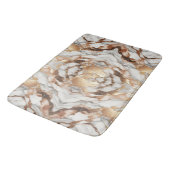 Glam Rose Gold Luxuriöses Trendy Marble Badematte (Schrägansicht)
