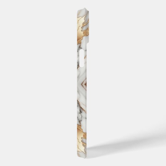 Glam Rose Gold Luxuriöses Trendy Marble Case-Mate iPhone Hülle (Rückseite / Rechts)