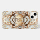 Glam Rose Gold Luxuriöses Trendy Marble Case-Mate iPhone Hülle (Rückseite (Horizontal))