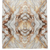 Glam Rose Gold Luxuriöses Trendy Marble Duschvorhang (Vorderseite)
