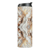 Glam Rose Gold Luxuriöses Trendy Marble Thermosbecher (Nach links gedreht)