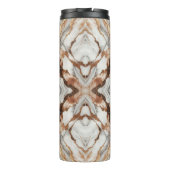 Glam Rose Gold Luxuriöses Trendy Marble Thermosbecher (Rückseite)
