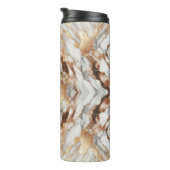 Glam Rose Gold Luxuriöses Trendy Marble Thermosbecher (Nach rechts gedreht)
