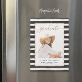 Glam Rose Gold Magnetic Abschluss Ankündigung