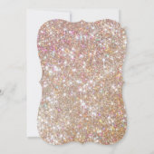 Glam Rose Gold Marble & Glitzer 30. Geburtstag Einladung (Rückseite)