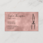 Glam Rose Gold Metallic Foil Handmade Candle Maker Visitenkarte (Vorderseite)