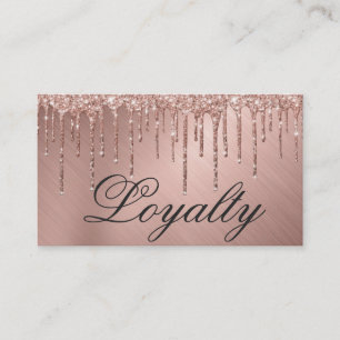 Glam Rose Gold Metallic Glitzer Tropfen Treue