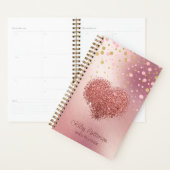 Glam Rose Gold Pink Glitzer Girl Planer (Anzeige)