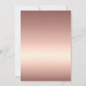 Glam Rose Gold Ripped Glitzer Metallic Jubiläum Einladung (Rückseite)