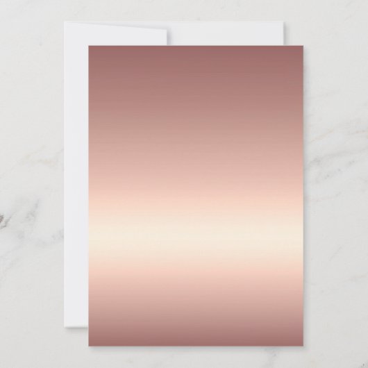 Glam Rose Gold Ripped Glitzer Metallic Save The Date (Rückseite)