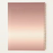 Glam Rose Gold Ripped Glitzer Metallic Wedding Planer (Rückseite)