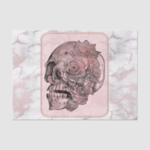 Glam Rose Gold Rosa Totenkopf Marmor Party Seidenpapier