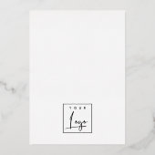 Glam Rose Gold Unterwegs zur Gala-Veranstaltung Folieneinladung (Rückseite)