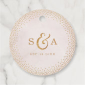 Glam-Rose-Goldblindkalligrafie-Liebe Geschenkanhänger (Rückseite)