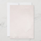 Glam Rose Goldkalligrafie Probe Abendessen Einladung (Rückseite)