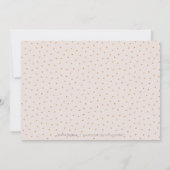 Glam-Rose Goldkalligrafie Save the Date (Rückseite)