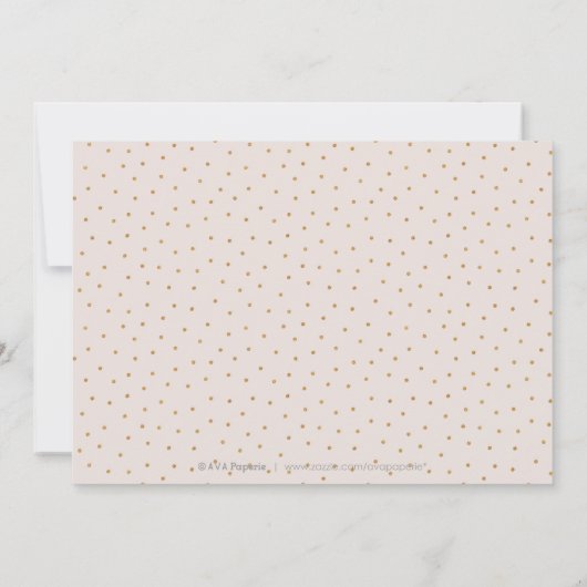 Glam-Rose Goldkalligrafie Save the Date (Rückseite)